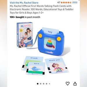 Ms. Rachel First Words Talking Flash Cards NWT
